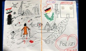 Vizatim i femijes refugjat