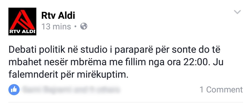TV Aldi emisioni politik (2)